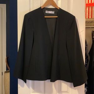 Zara over the shoulders capelet blazer